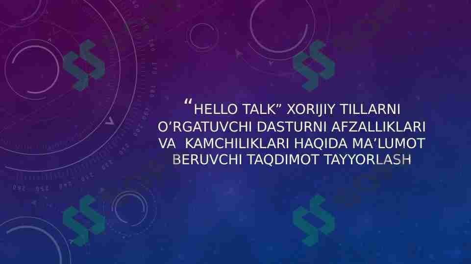 HELLO TALK xorijiy tillarni o'rgatuvchi dasturlar