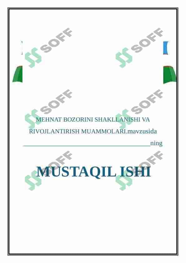 Mamlakatni jadal isloh etish va modernizatsiyalash sharoitida mehnatni tashkil etishni takomillashtirish muammolari