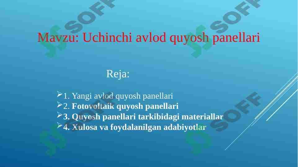 Uchinchi avlod quyosh panellari