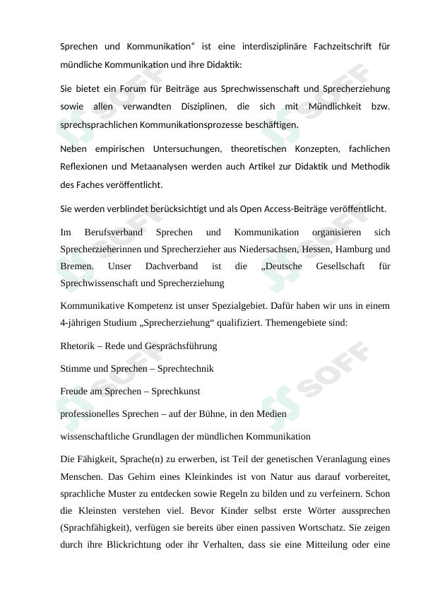 Sprechen und Kommunikation