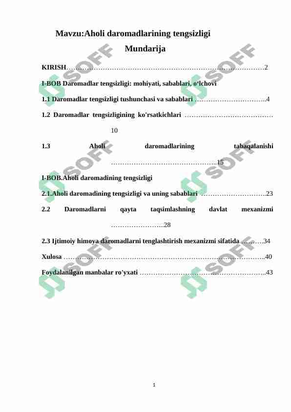 Aholi daromadining tengsizligi