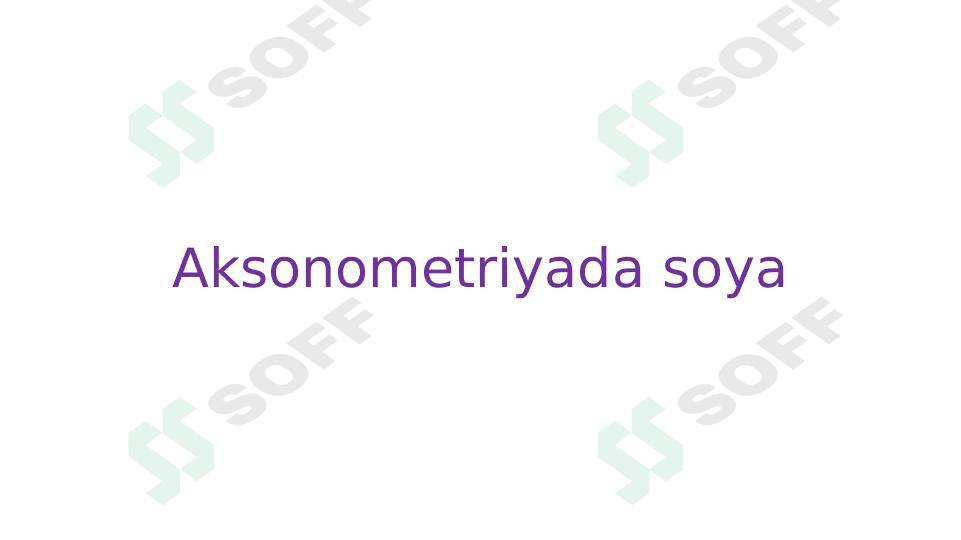 Aksonometriyada soya