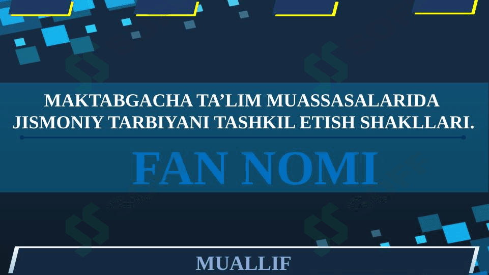 Maktabgacha ta’lim muassasalarida  jismoniy tarbiyani tashkil etish shakllari.