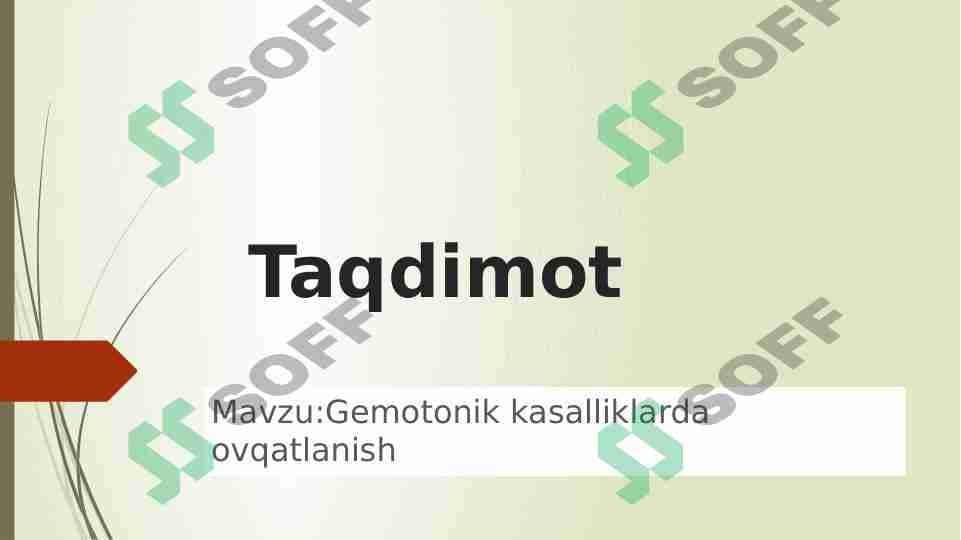 Gematonik kasalliklarda (anemiya) ovqatlanish