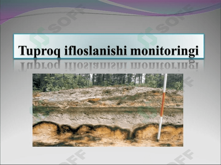 Tuproq ifloslanishi monitoringi