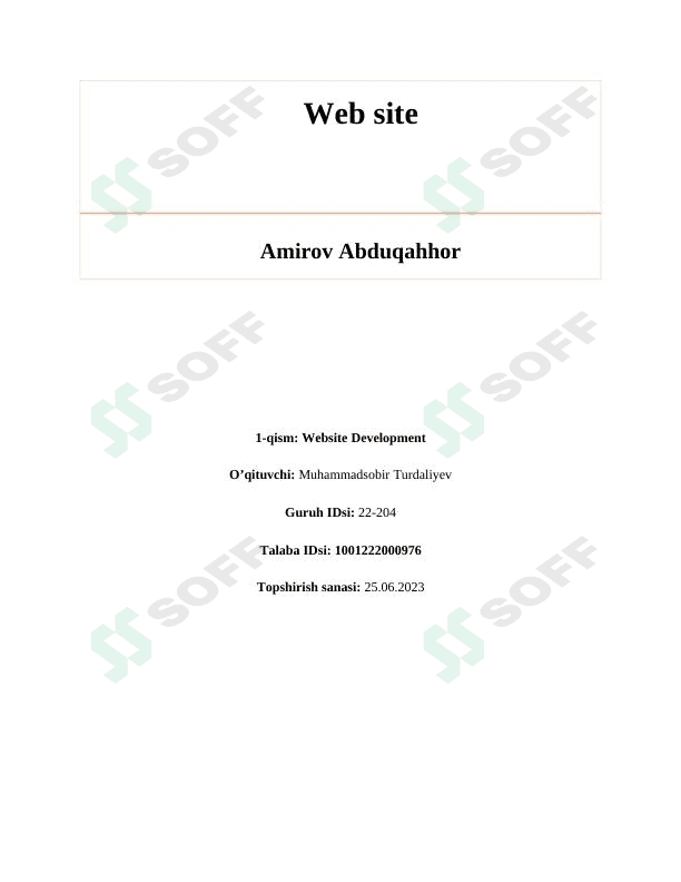 Assignment for student ITS