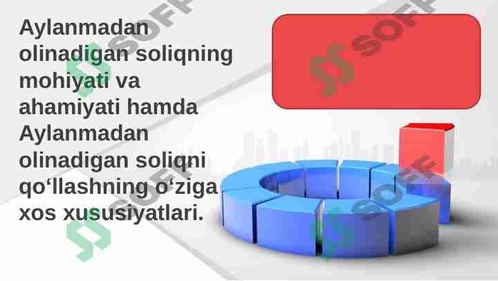 Aylanmadan olinadigan soliqning mohiyati va ahamiyati hamda Aylanmadan olinadigan soliqni qoʻllashning oʻziga xos xususiyatlari.