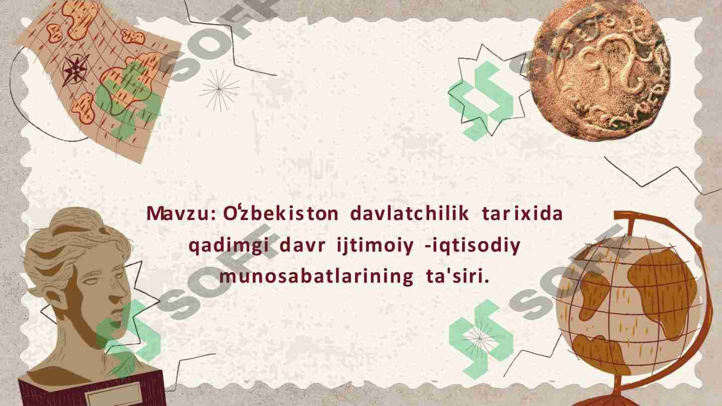 O'zbek davlatchiligining tashkil topishi