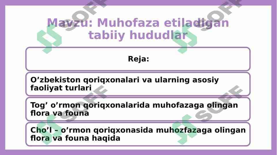 Muhofaza etiladigan tabiiy hududlar