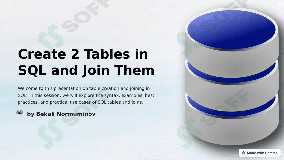 CREATE TABLE in SQL and write code