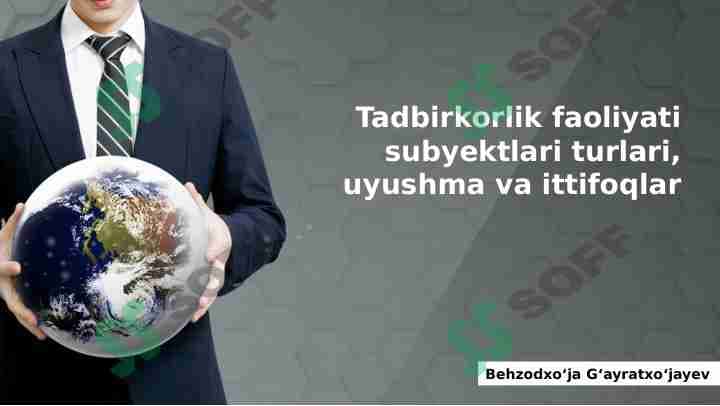 Tadbirkorlik subyektlari