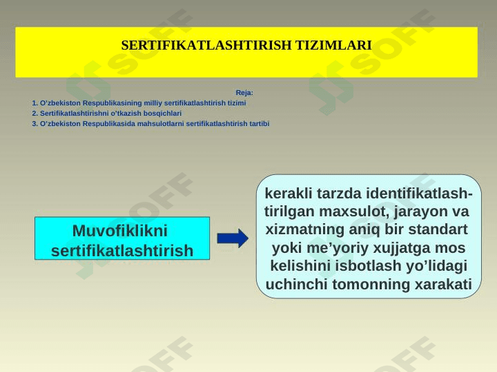 SЕRTIFIKАTLАSHTIRISH TIZIMLARI
