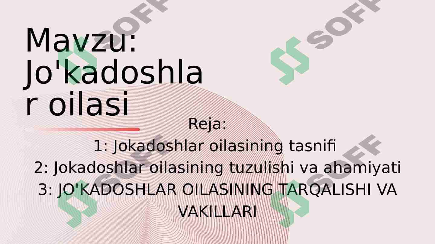 Jo'kadoshlar oilasi