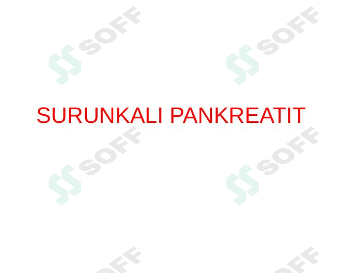 Surunkali pankreatit