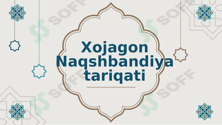 Xojagon Naqshbandiy tariqati