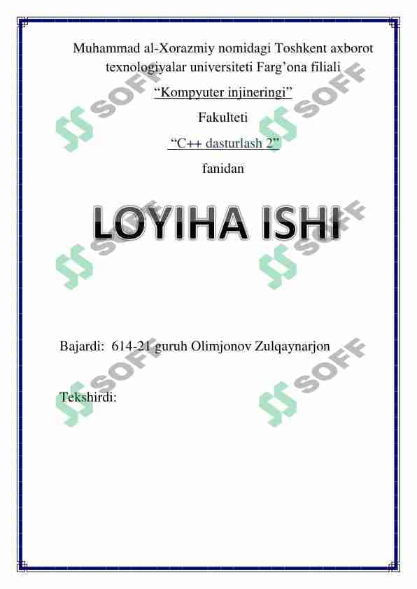 Avto korxonada ishchilar va avtobuslar ish  grafigini shakllantirish