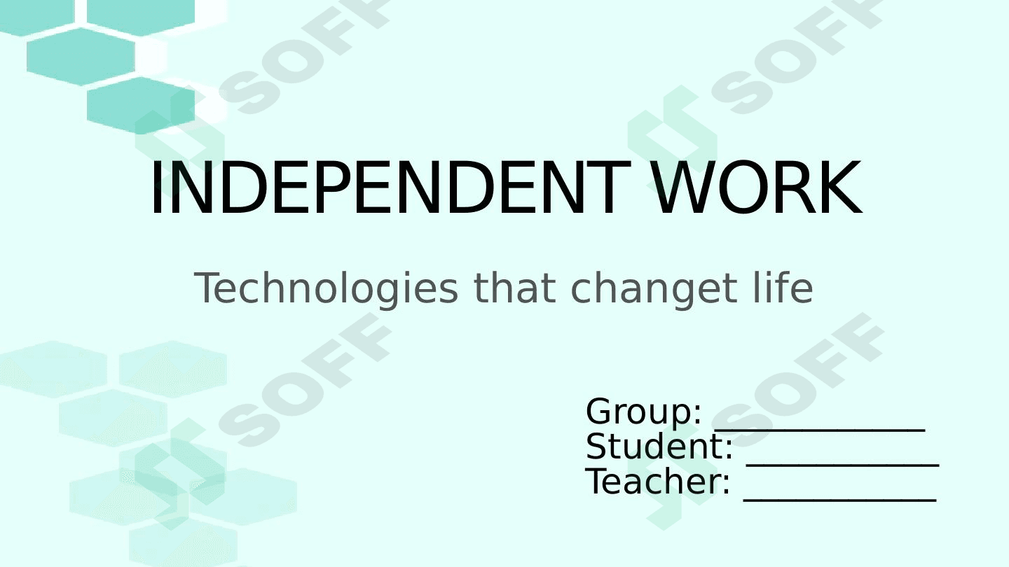 Technologies that changed life