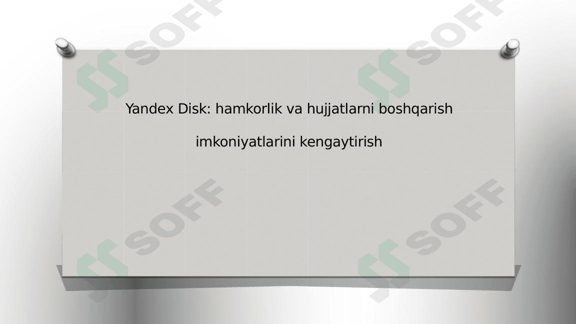 Yandex Disk hamkorlik va hujjatlarni boshqarish imkoniyatlarini kengaytirish