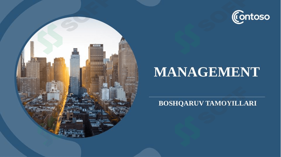 Menejment boshqaruv tamoyillari