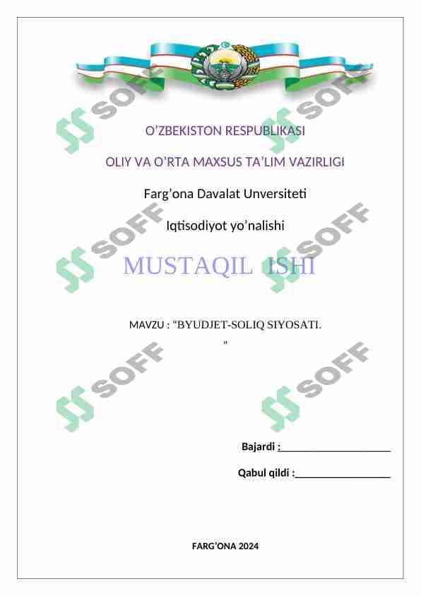 byudjet soliq siyosati