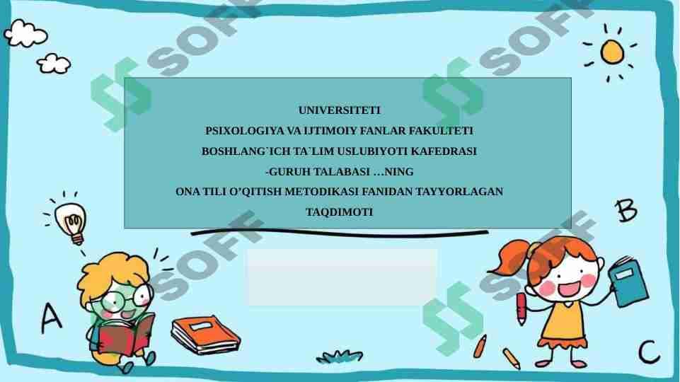 Ona tili va o’qish darslarida qo’llaniladigan samarali metodlardan foydalanish