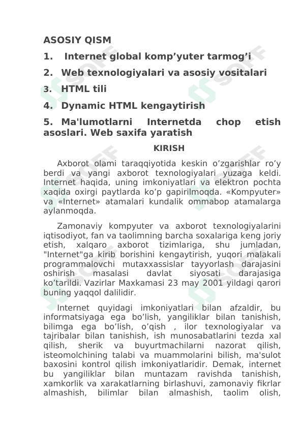 Internet global tarmog`i