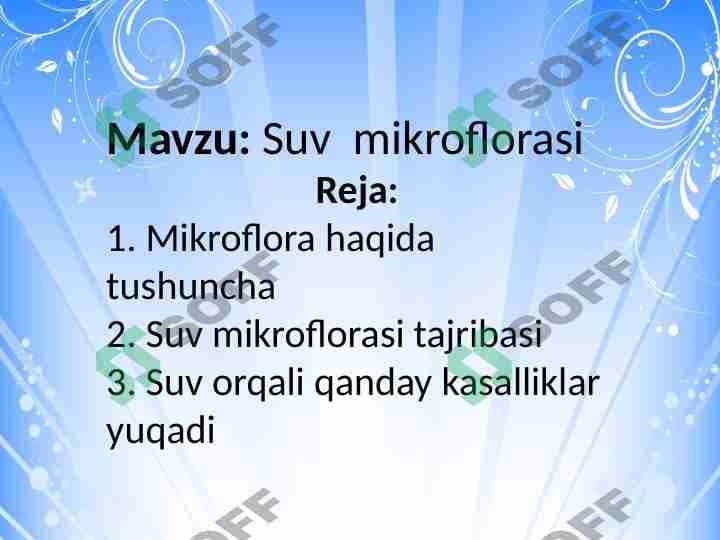 SUV MIKROFLORASI-2