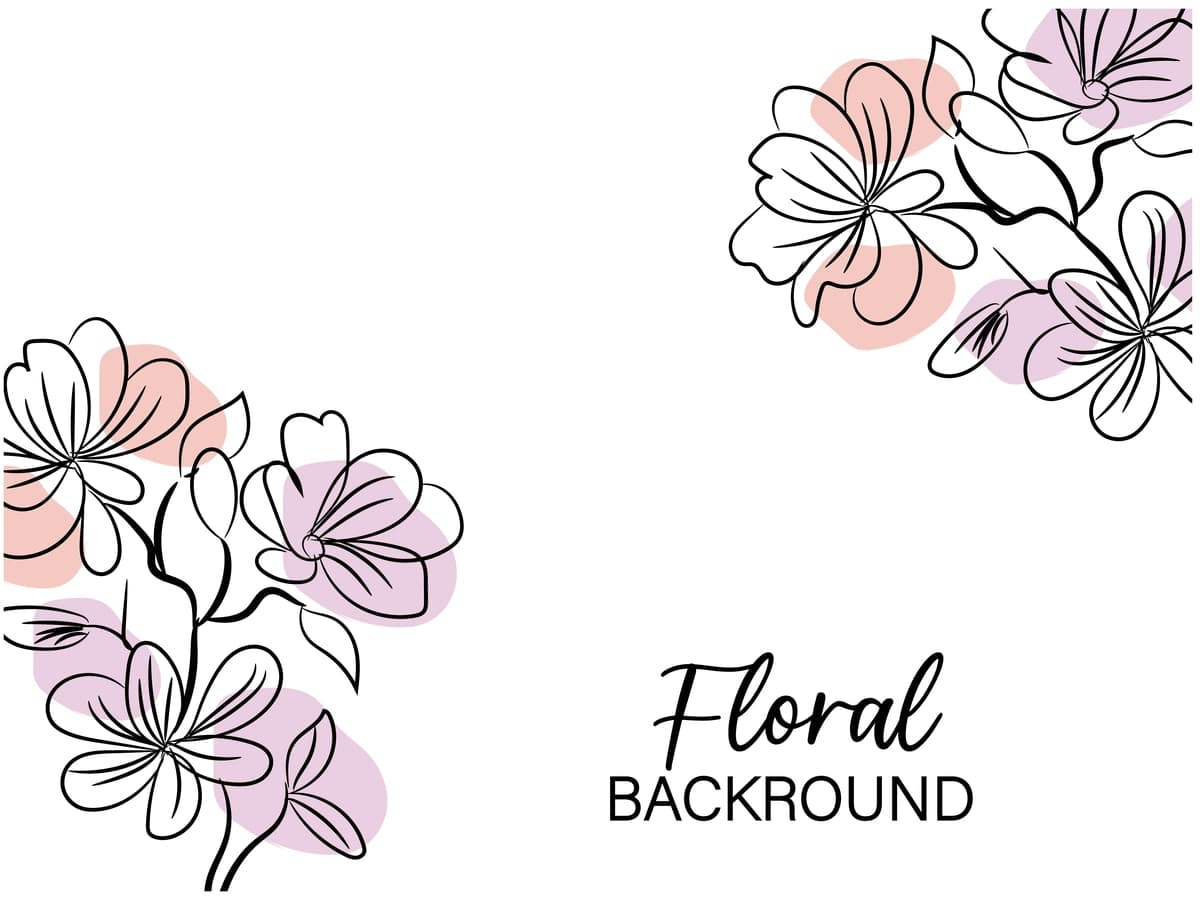 Vektorli qora gulli fon | Vector black floral background