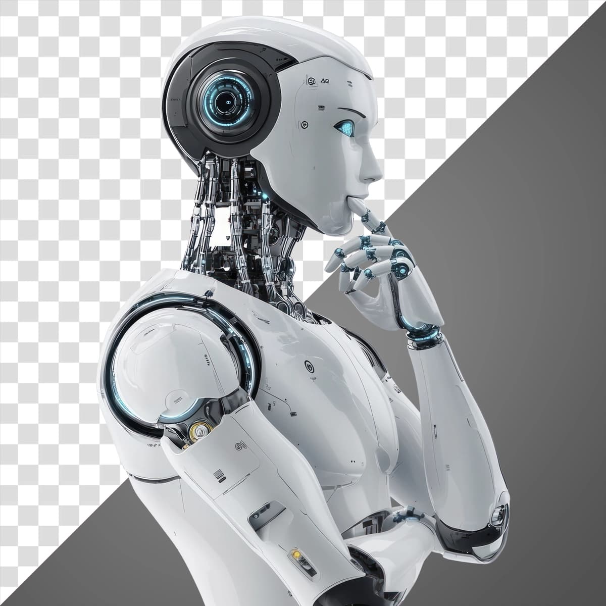 Png ai robot fikrlash razvedka muhandislik texnologiyasi | Png ai robot thinking intelligence engineering technology