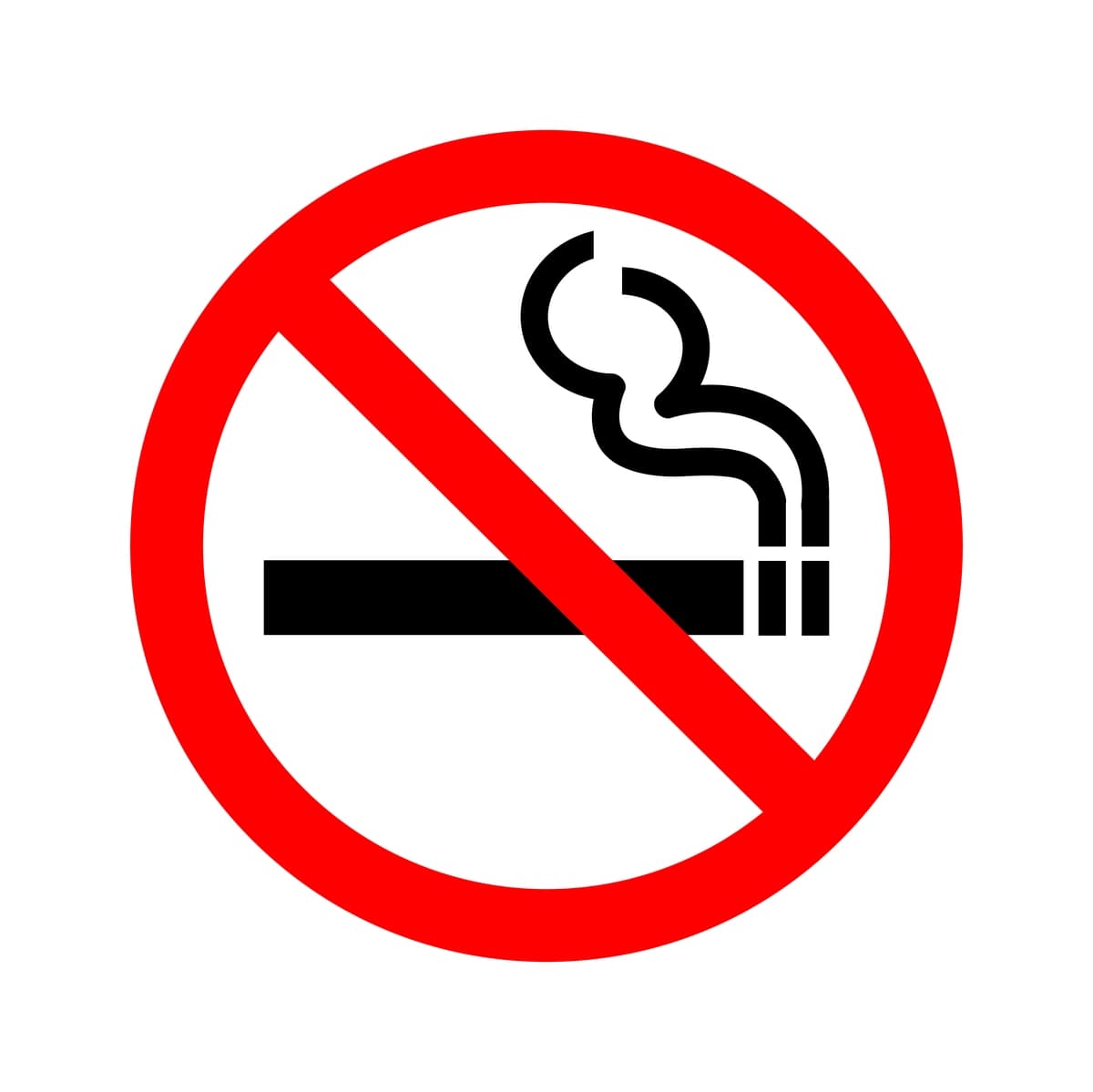 Chekish taqiqlangan belgi belgisi restoran xonasi jamoat joylarida sigaret ajratilgan | No smoking icon symbol restaurant room public places isolated cigarette