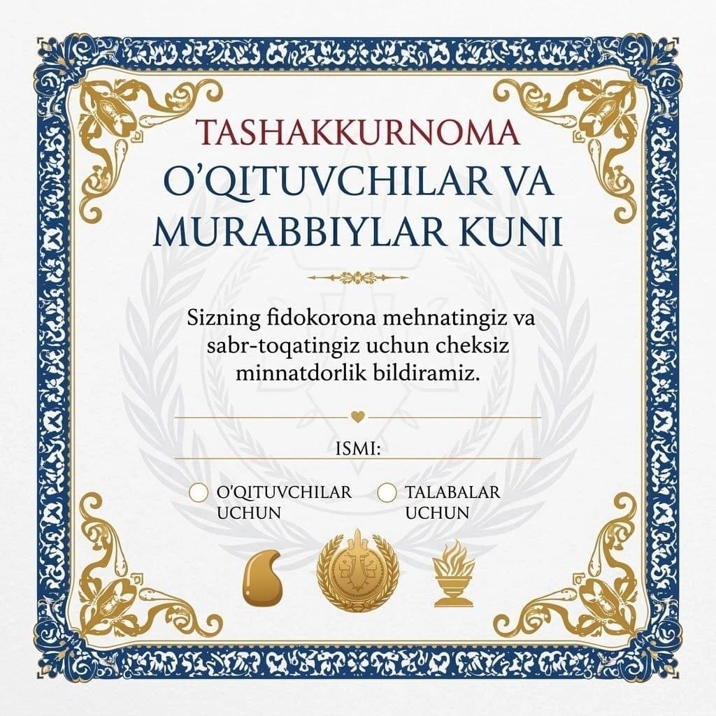 TASHAKKURNOMA