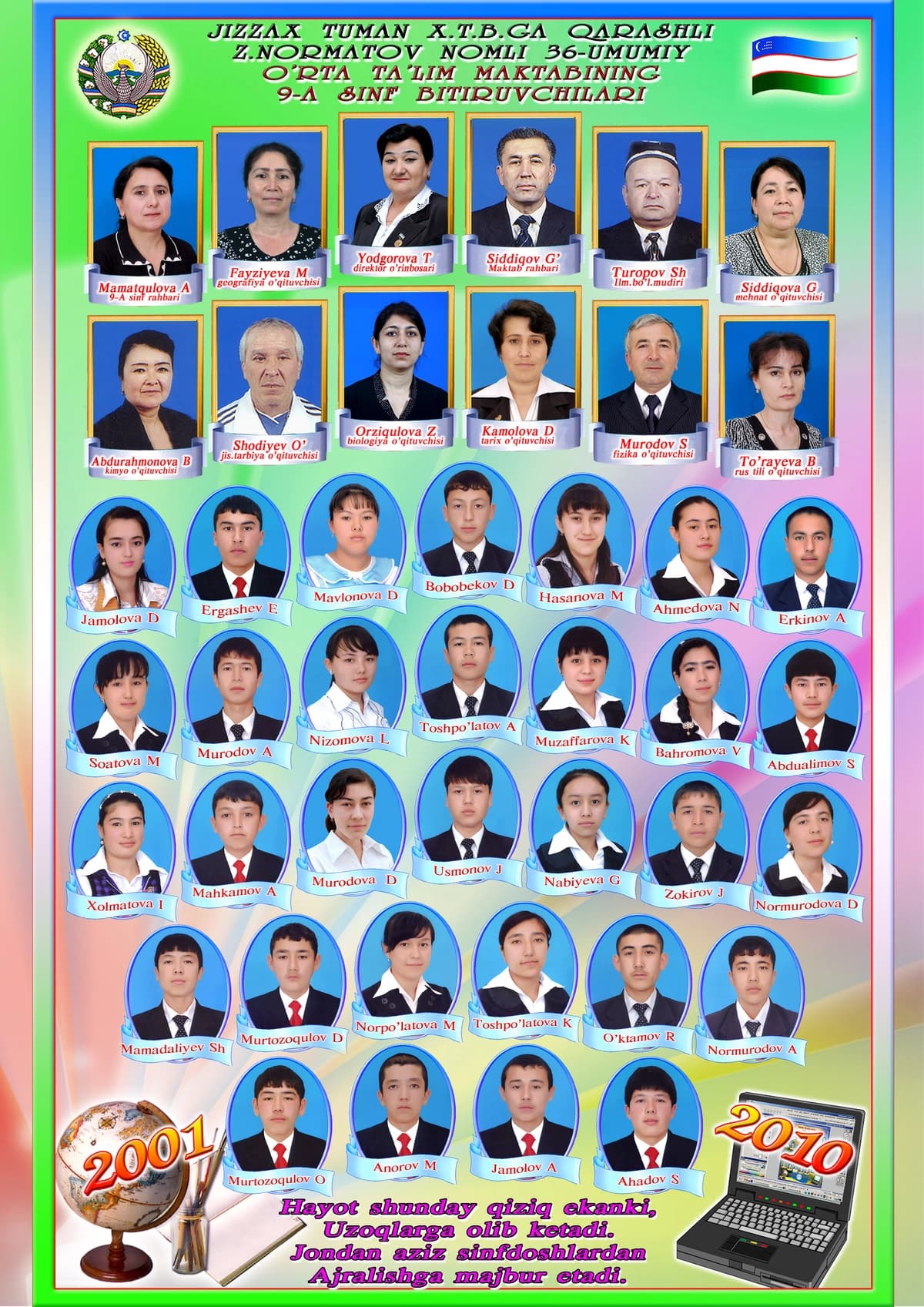 Vinetka uchun tayyor shablon