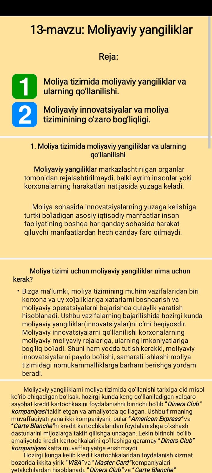 MOLIYAVIY YANGILIKLAR