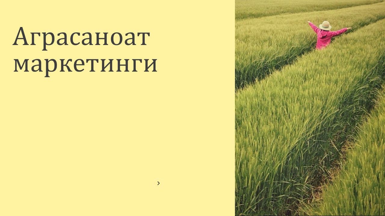 Агросаноат маркетинги