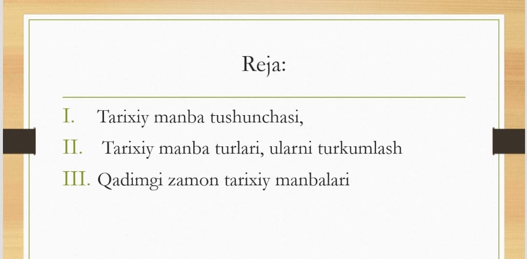 Tarixiy mаnbаlаr va ularning аsоsiy turlаrini o‘rganish