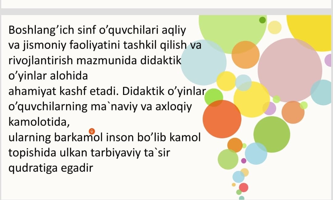 Sinfdan tashqari mashg‘ulotlarda didaktik o‘yinlarning ahamiyati, mazmuni va ulardan foydalanish usullari