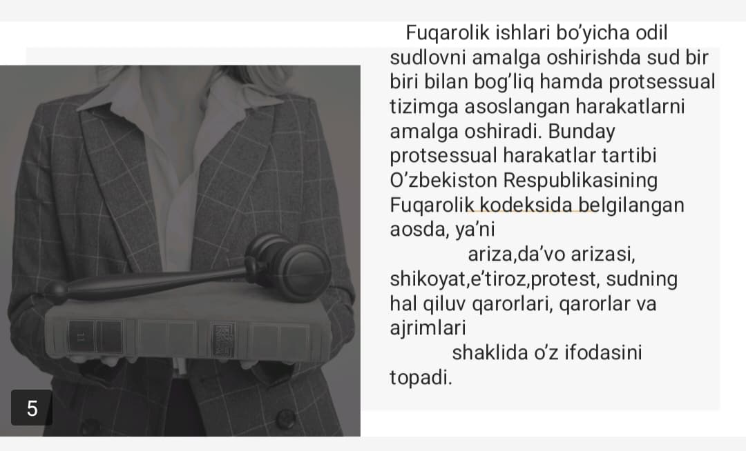 Fuqarolik protsessual hujjatlari va ularning til xususiyatlari