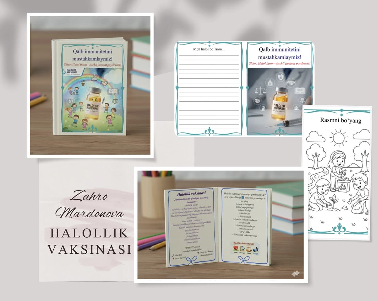 Halollik vaksinasi Kelajak soat uchun brashura