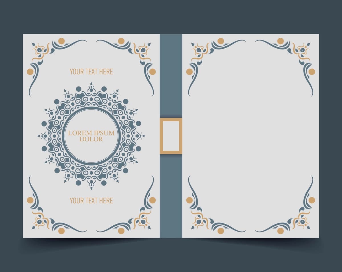 Rangli bezakli kitob muqovasi dizayni | Colorful ornamental book cover design