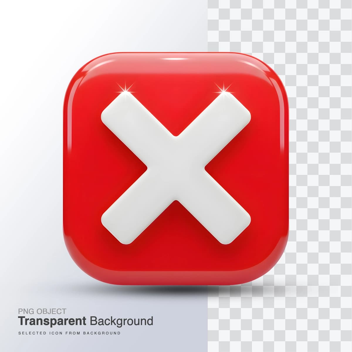 Yorqin qizil o'chirish belgisi zamonaviy interfeyslar | Shiny red delete icon modern interfaces