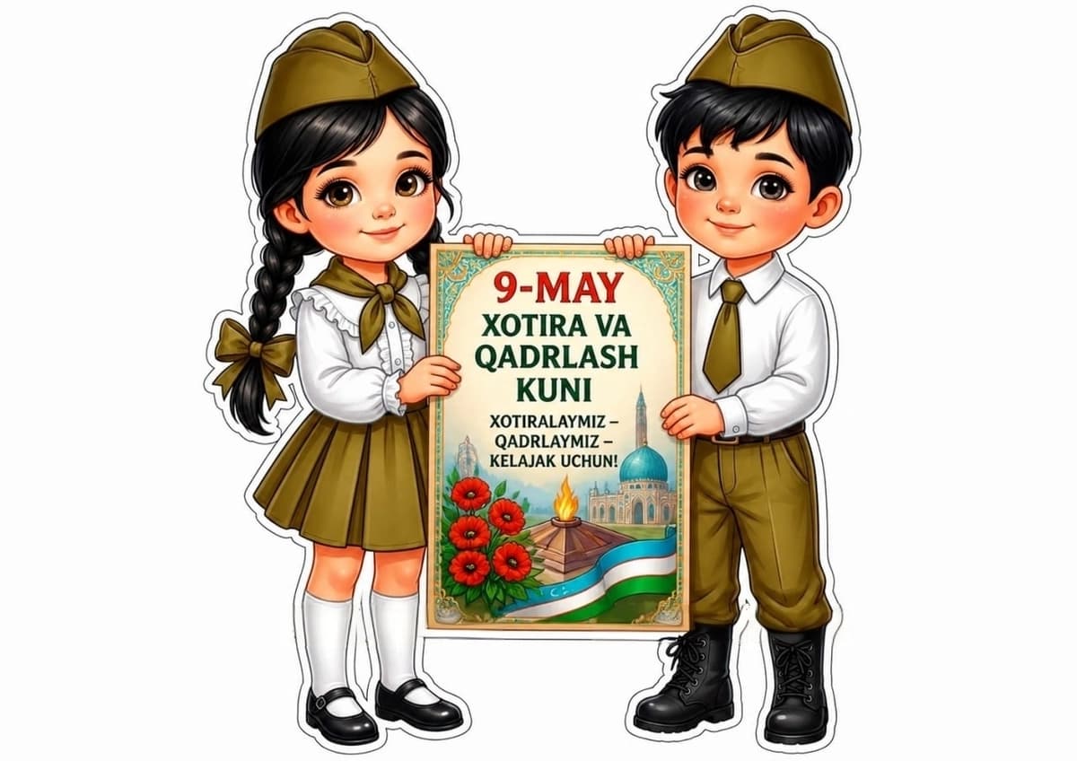 9-may xotira va qadrlash kuni uchun bo'laklarga bo'lingan rasm
