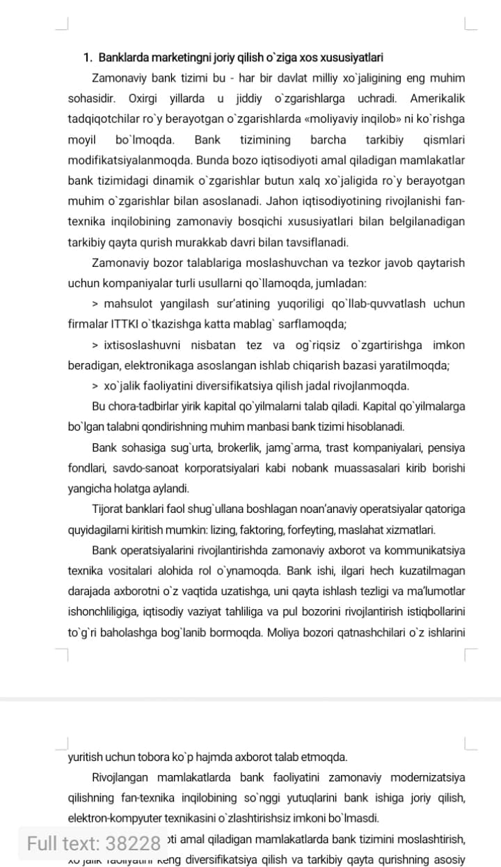 BANK MARKETINGI
 Refarat