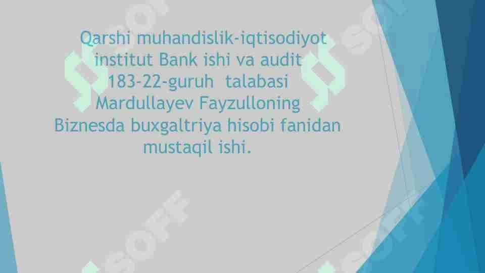 Birinchi va ikkinchi tarafdagi manfatdor tomonlar