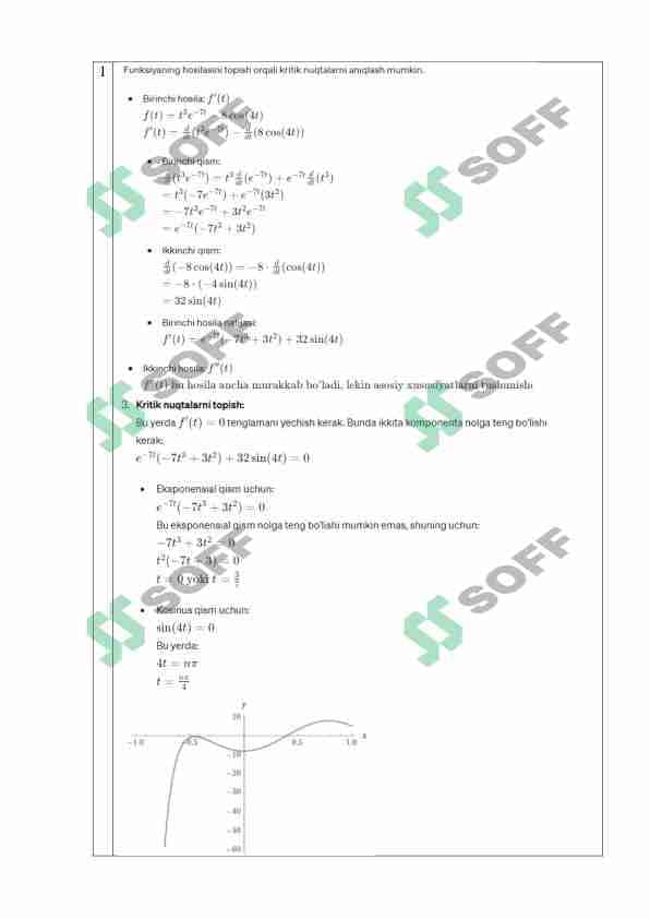 Sirtqi ta’lim yo’nalishi talabalarining 2-kurs, 4-semestri uchun OLIY MATEMATIKA fanidan TOPSHIRIQLAR TO’PLAMI-4 yechimi