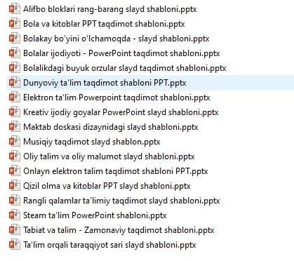 Taqdimot shablonlari