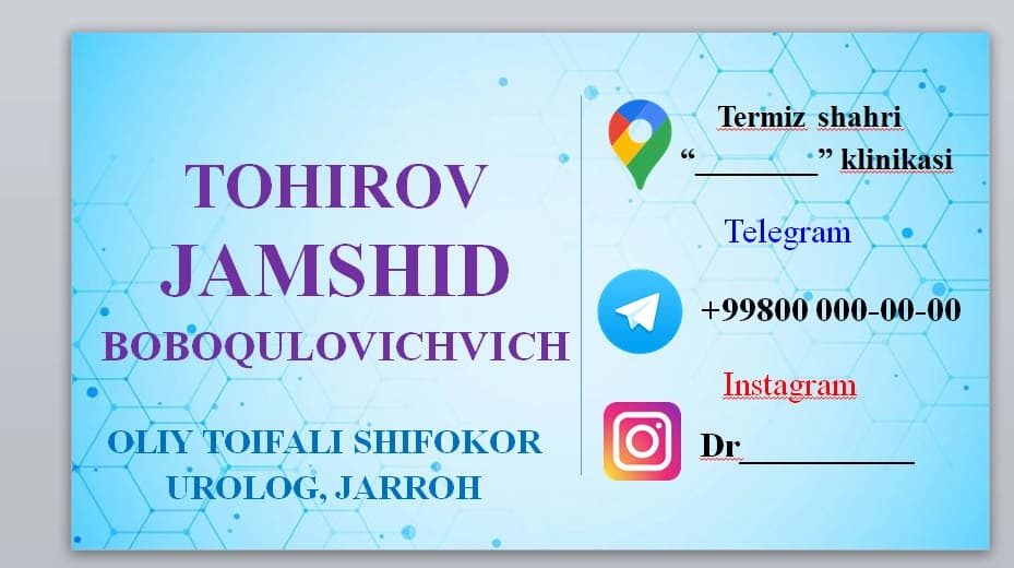 VISITKA SHABLONI TAYYORI