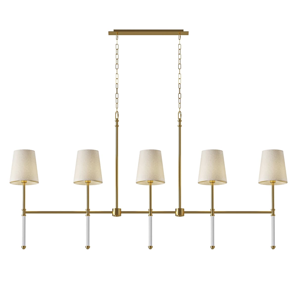 DEMIAN LONG slatted chandelier