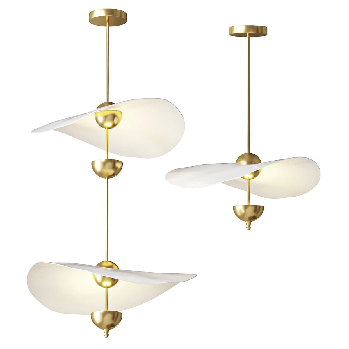 Envolee Double Biscuit Pendant Light