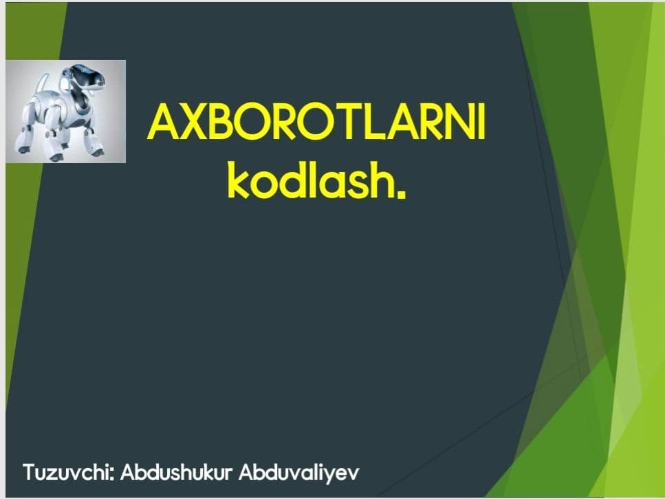 Axborotlarni kodlash