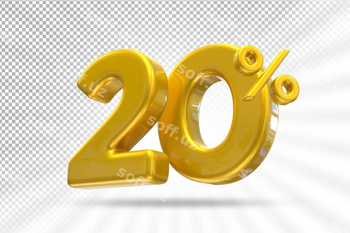 20 foiz oltin sotuv 3D | 20 percent gold offer 3d